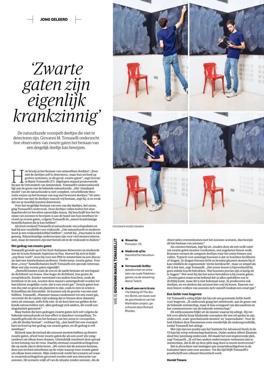 GRAPPA Centre (@grappainstitute) on Twitter photo Inspiring and wonderful article about former GRAPPA PhD student <a href="/gimmytomas/">Giovanni Maria Tomaselli</a> in dutch newspaper NRC. Congratulations!
pressreader.com/netherlands/nr⦠Inspiring and wonderful article about former GRAPPA PhD student <a href="/gimmytomas/">Giovanni Maria Tomaselli</a> in dutch newspaper NRC. Congratulations!
pressreader.com/netherlands/nrβ¦