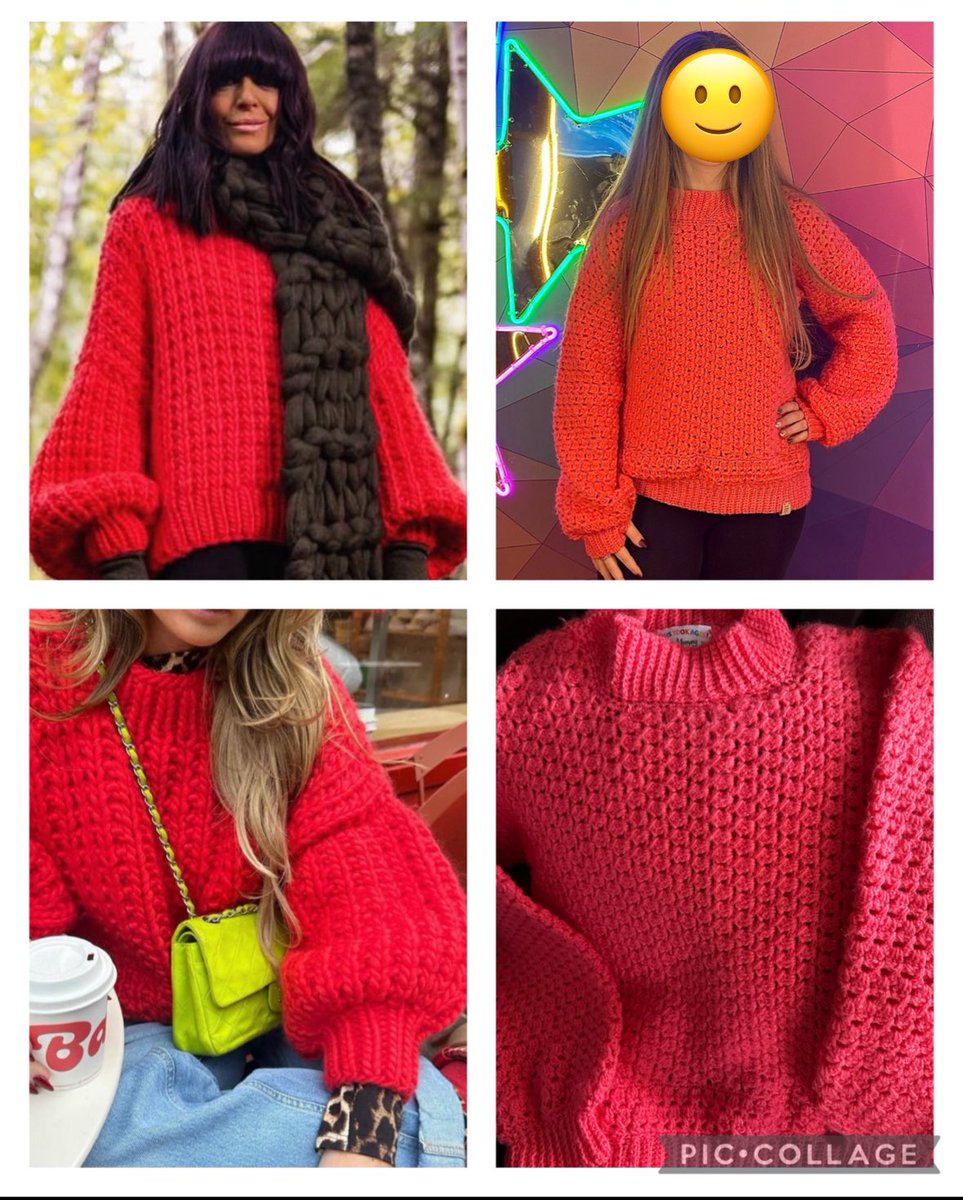 When your yp ask for a sweater like her style icon <a href="/ClaudiaWinkle/">Claudia Winkleman</a> 🥰 Crochet hooks out, no pattern, but inspired by the lovely work of <a href="/ilovemrmittens/">Rhea Fazal</a> in her favourite colour! 🧡  #ilovemrmittens #thetraitors #Claudia #crochet