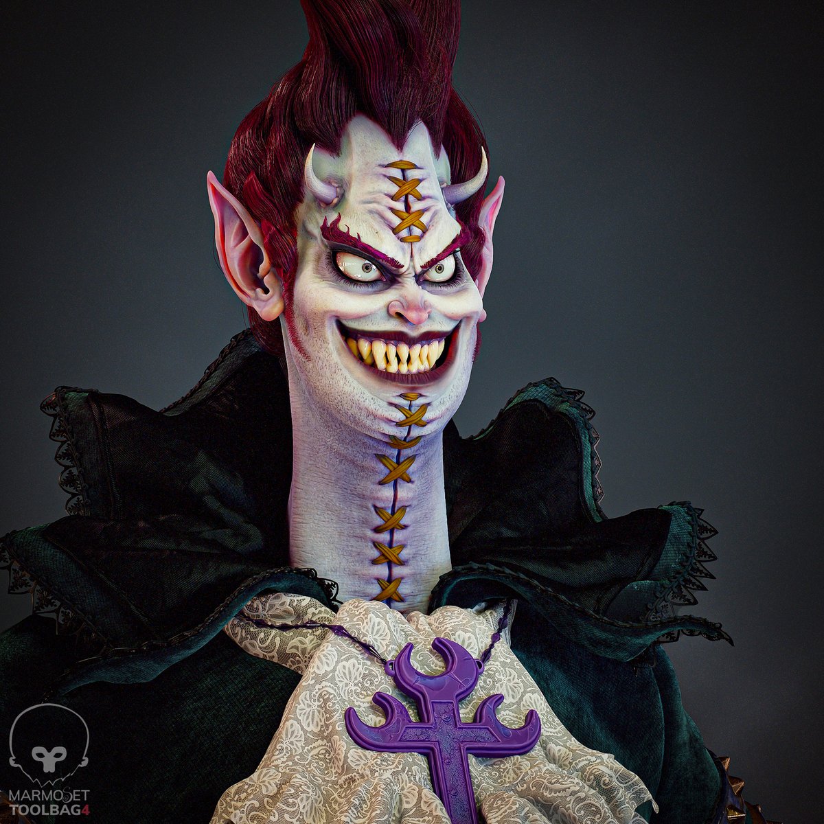 odinokate's tweet photo. My finished version Fan Art of Gecko Moria from One Piece! 😈✨💜
More images of this project on my ArtStation: https://t.co/HK4PYM4NeV
#GeckoMoria #FanArt #ThrillerBark #OnePiece #AnimeCharacter #3DArt #FanArt #Anime3DModel #GothicArt #Stylized #SemiRealism #Sculpt #3D #Zbrush https://t.co/XbfvRtP5uG