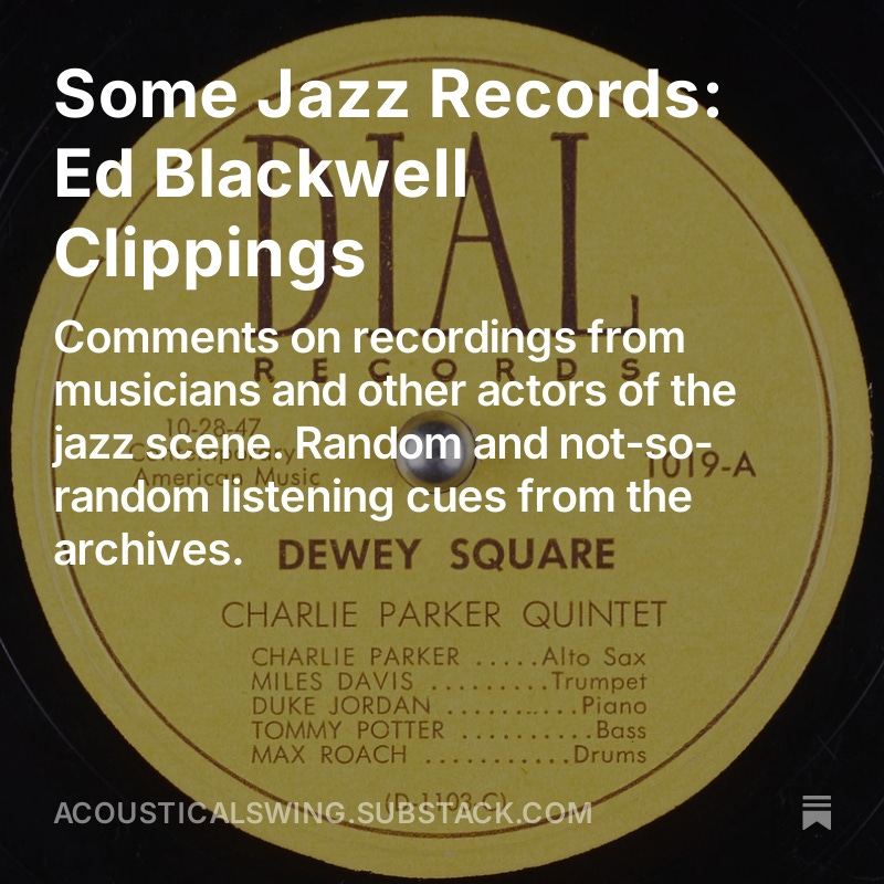 avantgardejazz's tweet photo. Some Jazz Records: Ed Blackwell Clippings https://t.co/pRCmJrLrtM
