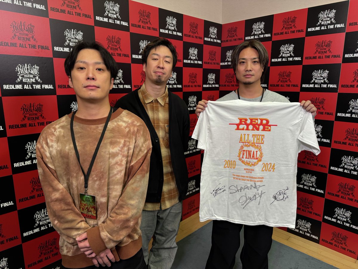 ▶▶ #REDLINE_DAM ◀◀

REDLINE ALL THE FINAL🔥
現地よりプレゼントキャンペーン！

【SHANK】
サイン入りTシャツが抽選で1名様に当たる⚡

◆参加方法
①<a href="/REDLINE_TOUR/">REDLINE ALL THE FINAL</a>と<a href="/DAMch_Official/">DAM公式</a>をフォロー
②この投稿をリポスト

◆締切
12/18

<a href="/SHANK095/">SHANK</a>
#SHANK