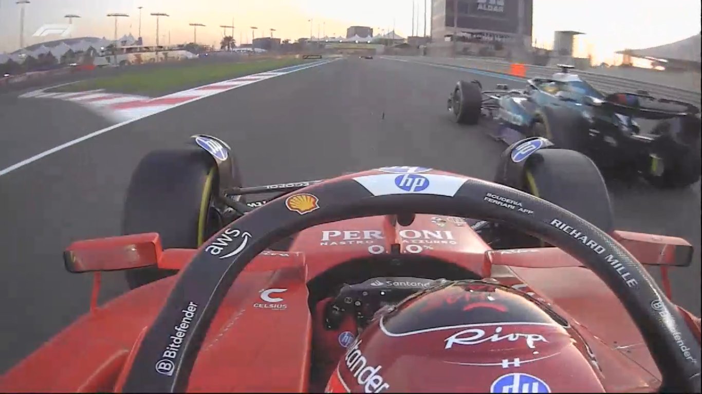 onboard with Charles Leclerc in Abu Dhabi