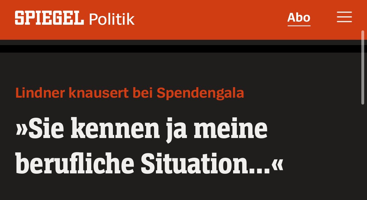 KubickiWo's tweet photo. Wenn Christian Lindner vor laufender Kamera das Vierfache spendet wie Lars Klingbeil, lautet die Schlagzeile beim Spiegel: „Lindner knausert“. Falls sich jemand fragt, wie hoch der Tatsachengehalt des aktuellen Spiegel-Covers ist. Vor dem Hintergrund der Tatsache, dass die NZZ herausgefunden hat, dass der Spiegel über Lindner negativer als über Frau Weidel berichtet, kann man nur von einem Kampagnenblatt sprechen. WK