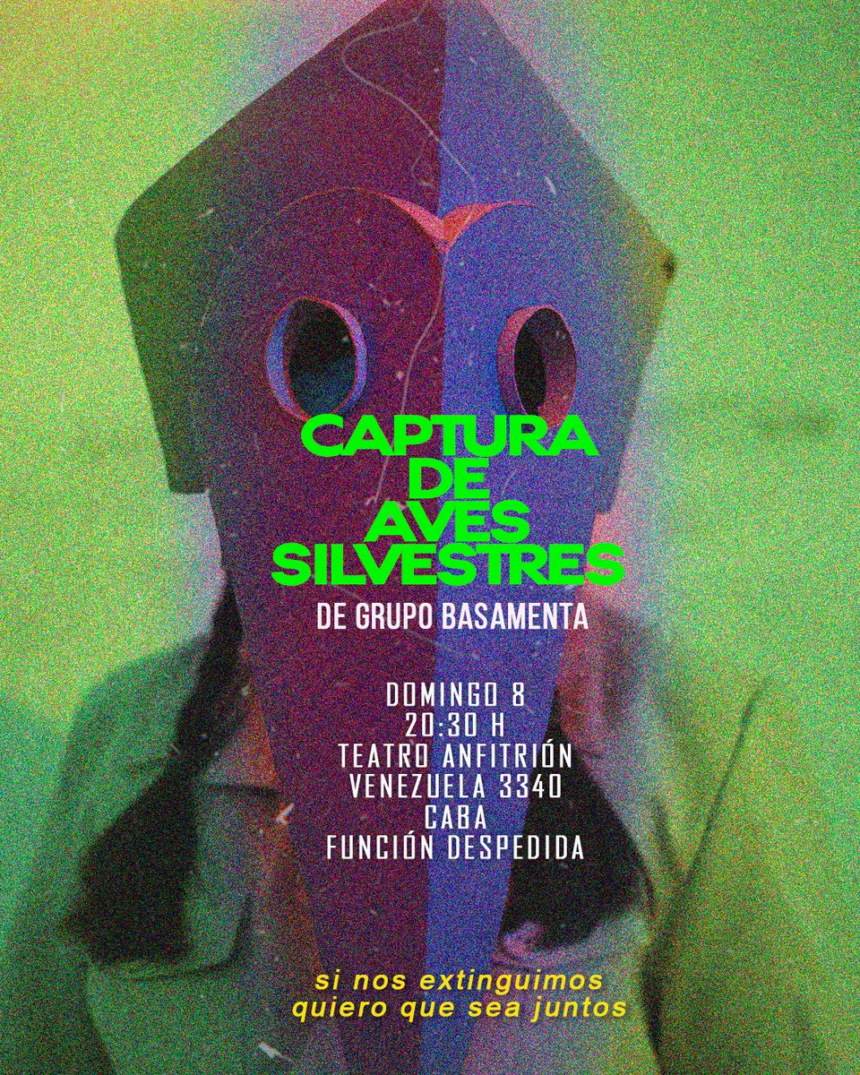 Hoy. Últimos lugares. Despedida definitiva. <a href="/GrupoBasamenta/">Grupo Basamenta</a>.