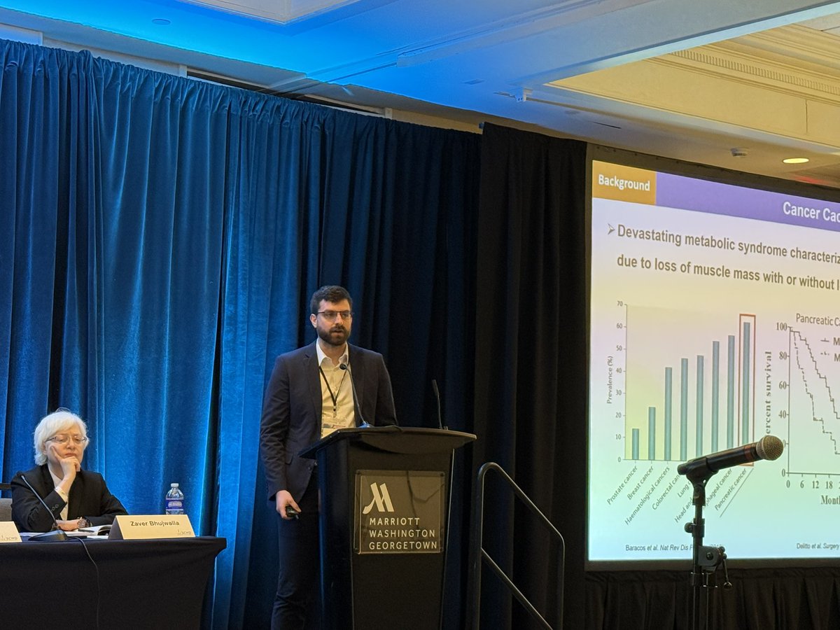 CancerCachexia's tweet image. The most important session of the #SCWDConference2024 is the Young Investigator session. Jeremy Ducharme presenting his work in that session now