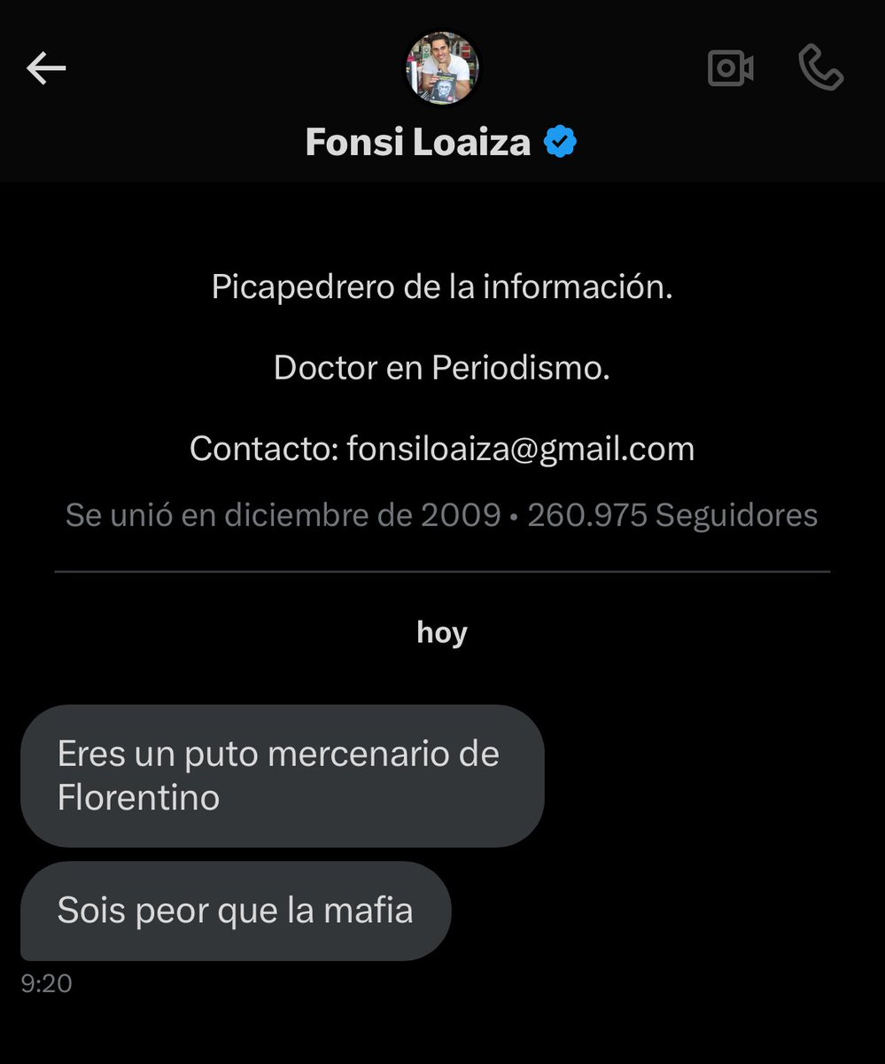 benfeerr's tweet image. .@FonsiLoaiza insulta a un chaval de 21 años por recordarle que existe la presunción de inocencia.

“Doctor en Periodismo”, recalca su biografía.