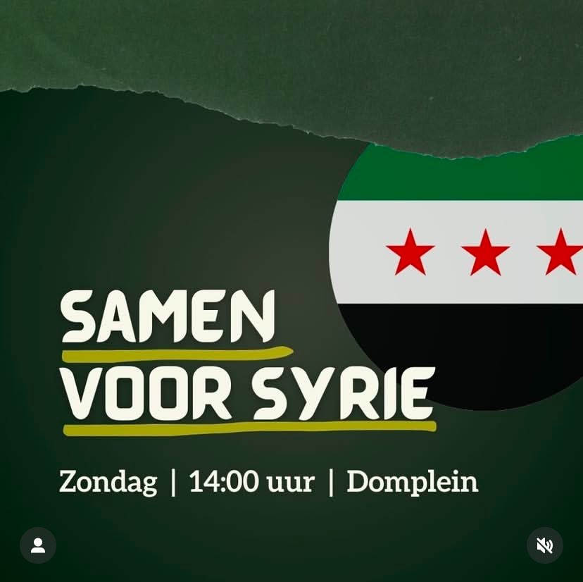For those in the Netherlands:

There is gonna be a celebration for the liberation of Syria from Assad rule in Utrecht at Domplein, 14:00