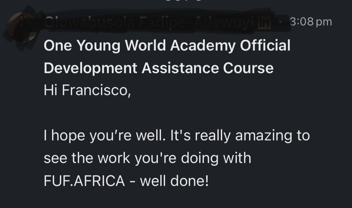 UdofiaFrancisco's tweet photo. IT HAS BEEN A BEAUTIFUL YEAR INDEED AND HOW BETTER CAN IT END OTHER THAN THIS ?.. I just concluded my ODA Academy Series by
@OneYoungWorld and
@gatesfoundation
#officialdevelopmentassistance #oneyoungworld #gatesfoundation #fufafrica #impact #LeadershipInAction https://t.co/bH8T3ujwIy