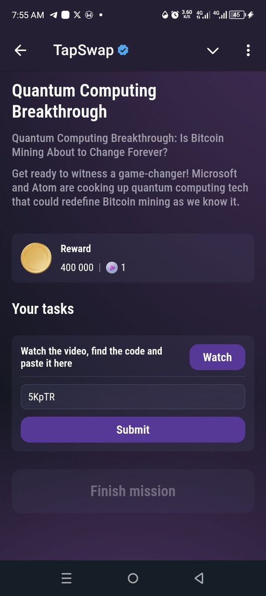 sunvick50's tweet photo. How to get Tapswap codes and place them well
@mini_soja01 Today's Tapswap codes #tapswaps https://t.co/Xx9y1eLb0O