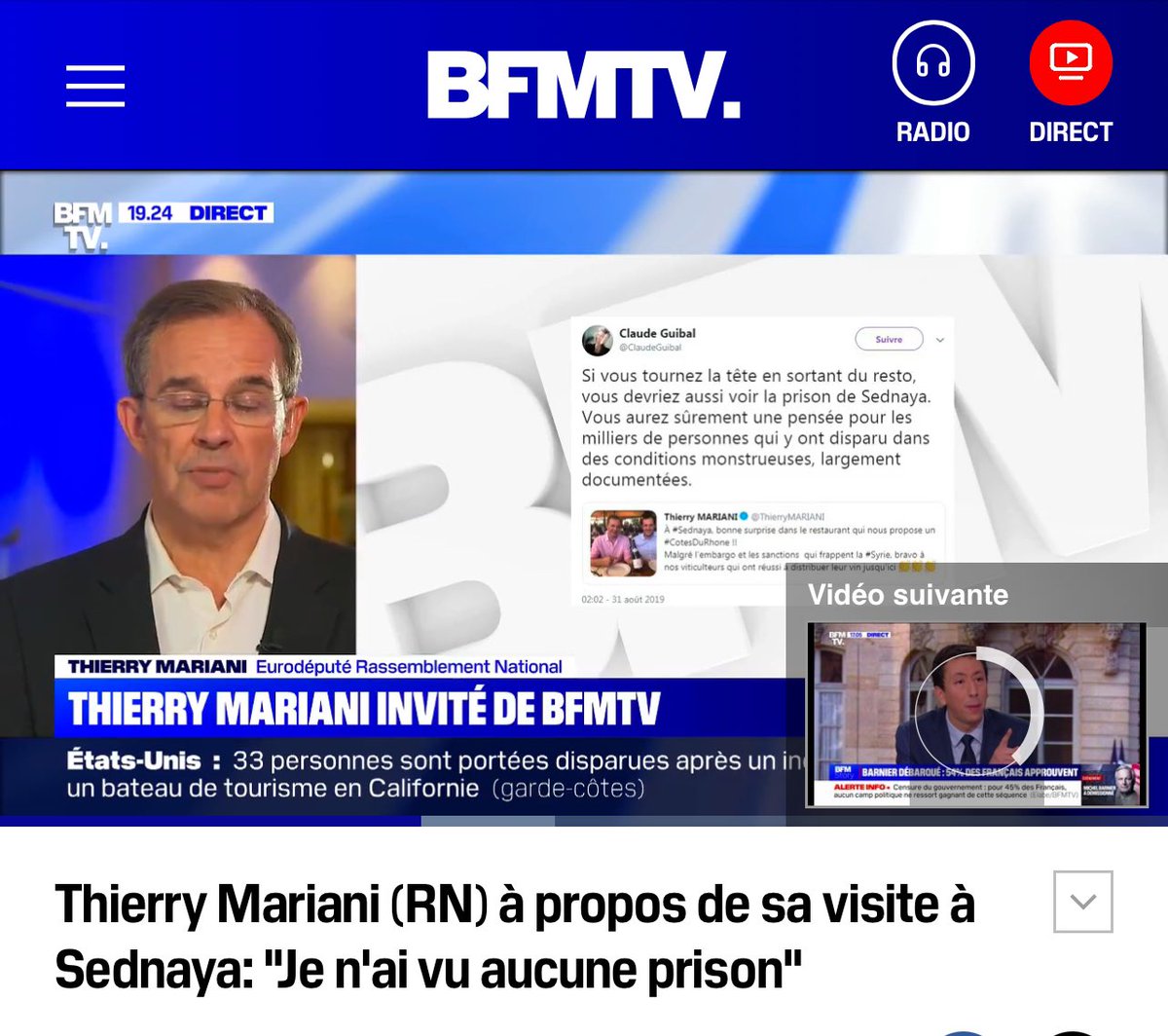 Subli's tweet image. On attends vos réactions @ThierryMARIANI et @NicolasBay_ 
Apparement vous aviez du mal à la voir en 2019 lorsque vous trinquiez tout sourire à côté de la prison de l’horreur.

Avez vous consulté l’ophtalmo depuis ? #Syrie