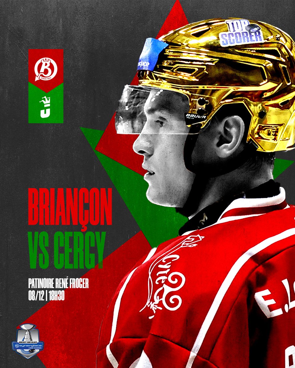 DiablesRouges05's tweet image. ⚡ GAMEDAY ⚡

Les Rouges sont de retour à René Froger et reçoivent les Jokers de Cergy-Pontoise en ce dimanche soir !

#BRIJOK VS @les_jokers
🏆 Synerglace Ligue Magnus 
📍 René Froger, Briançon
📅 Aujourd'hui, 8 Décembre 2024
🕙 18h30
📺 Magnus TV

#LetsGoDR