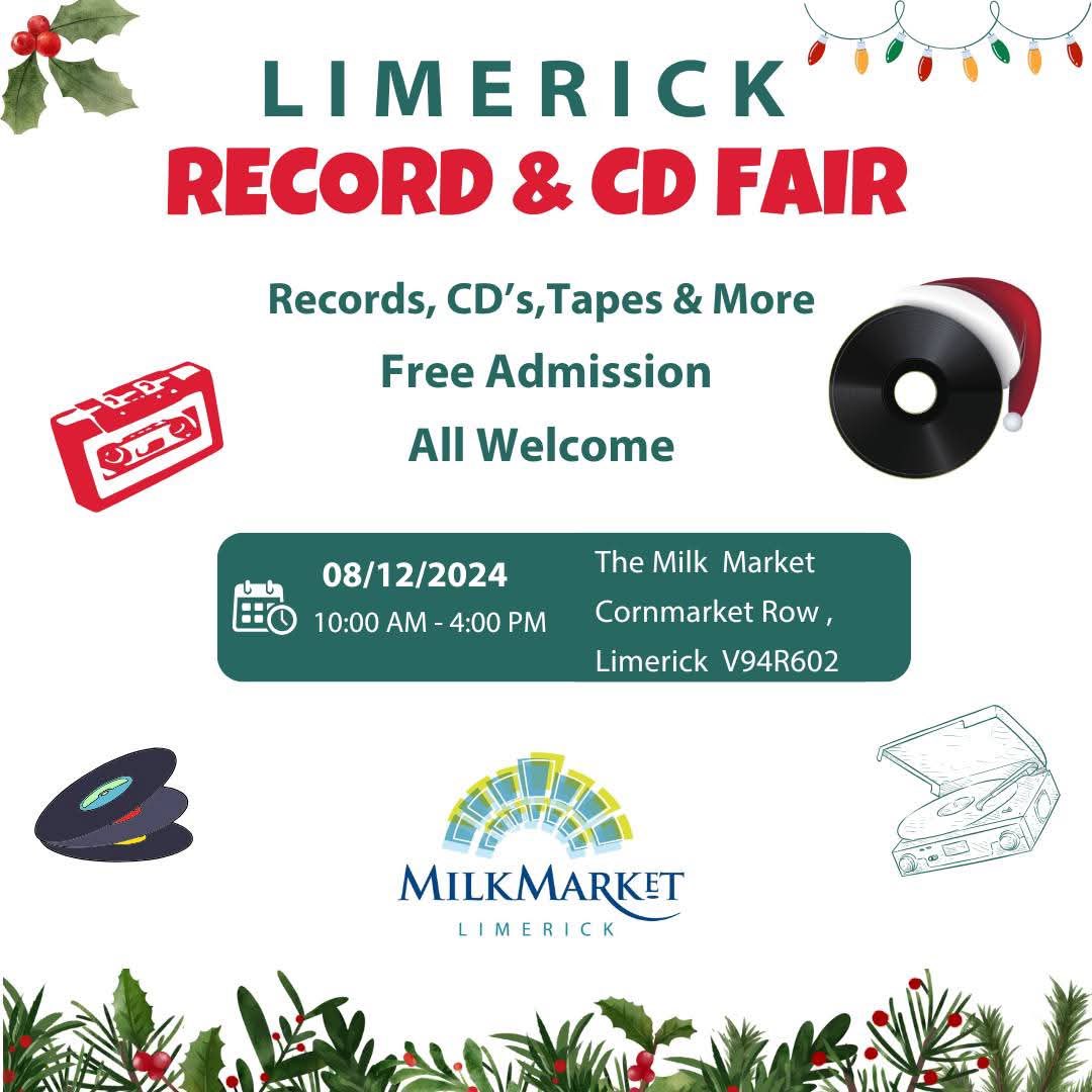 Bon Appétit Crêperie (@bonappetitcrepe) on Twitter photo 🎶✨ Today <a href="/TheMilkMarket/">Limerick Milk Market</a> the Christmas edition of the #Limerick Record & CD Fair is on from 10 until 4🎅🎄
🎄✨ Plenty of records, CDs, tapes to choose from. Perfect for music lovers and collectors 🎅📀 🎶✨ Today <a href="/TheMilkMarket/">Limerick Milk Market</a> the Christmas edition of the #Limerick Record & CD Fair is on from 10 until 4🎅🎄
🎄✨ Plenty of records, CDs, tapes to choose from. Perfect for music lovers and collectors 🎅📀