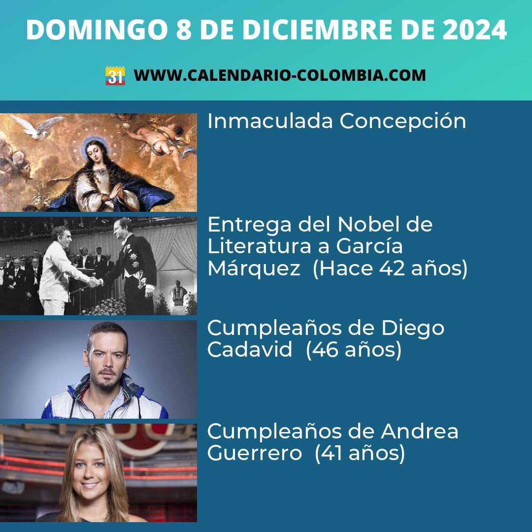 🗓️ Eventos de Hoy en el Calendario de Colombia 🇨🇴 #colombia #calendario #calendarioColombia #hoy
