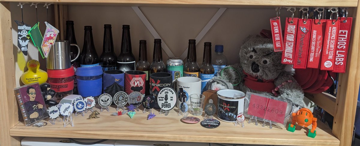 Added my <a href="/CHCon_nz/">CHCon</a> speakers gift to my Hacker Con display.

Thinking I need to add some lighting to it.