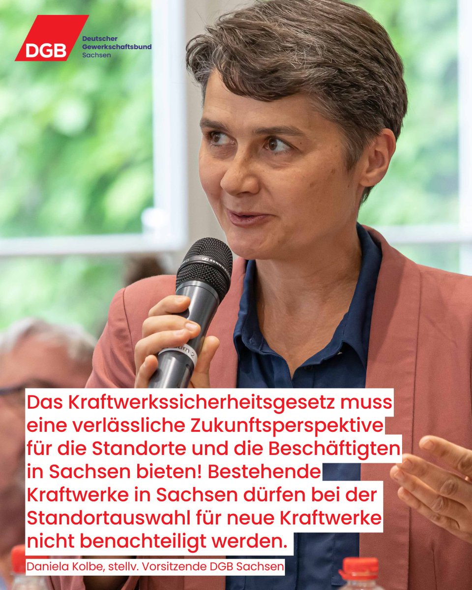 Wir brauchen dringend ein #Kraftwerkssicherheitsgesetz, in dem bestehende Kraftwerksstandorte gestärkt werden. Unsere Forderung: Bestehende Standorte stärken – Beschäftigungsperspektiven schaffen! Mehr dazu: sachsen.dgb.de/-/GLK0