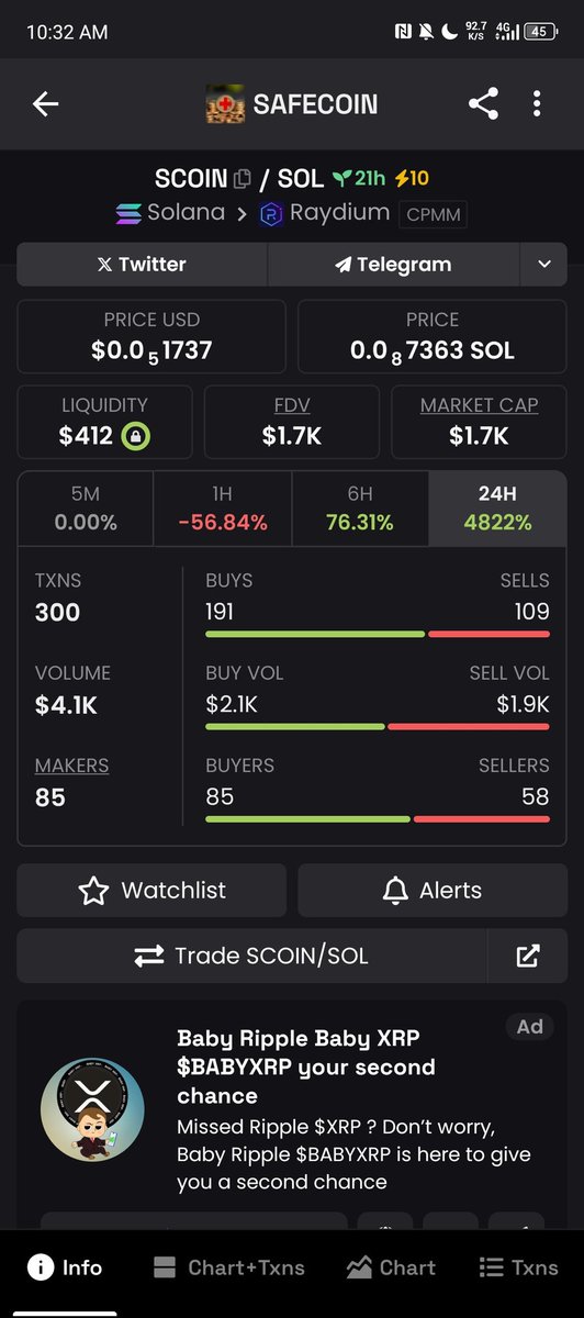$SCOIN is the alpha ,Team just got boosted on Dexscreener 
got a bag in it. 
Great Team got hands on deck 
easy moon from here🤷🏼‍♂️
 <a href="/SAFECOINOFFICAL/">SAFE COIN OFFICIAL</a>