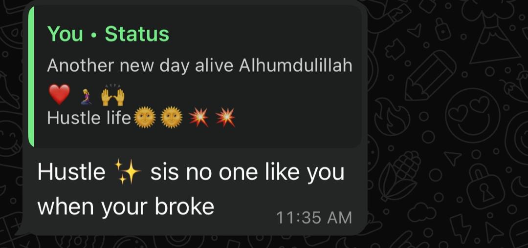 Work hard my brother and sisters no one likes you when your broke .