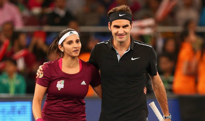 Sania Mirza playing Mixed Doubles with Roger Federer