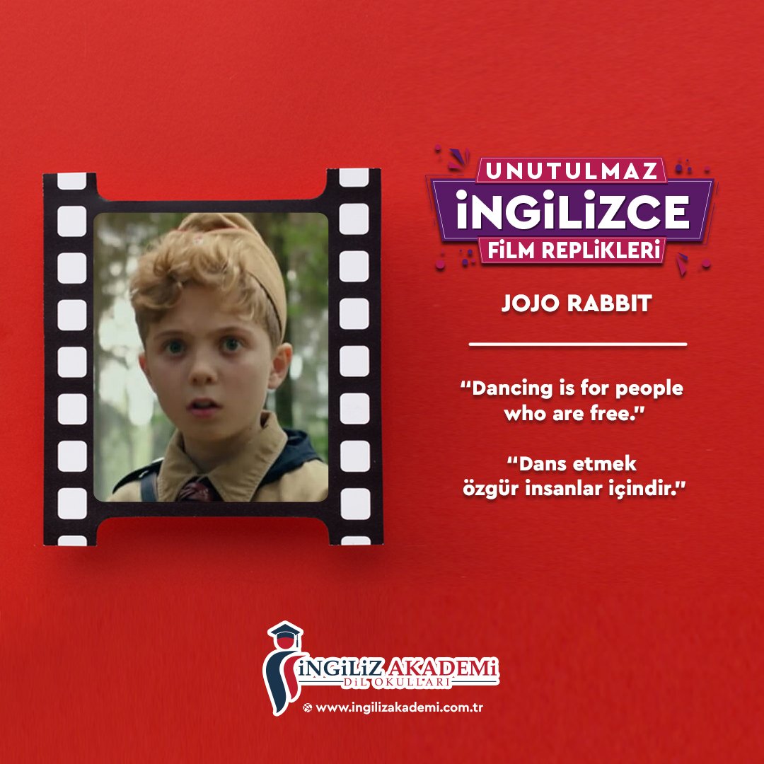Sevdiğiniz filmlerdeki replikler sayesinde dilinizi geliştirmeye katkı sağlayabilirsiniz.

#JojoRabbit #film #sinema #unutulmazreplikler #ingilizcereplikler #ingilizcefilm #dünyayauzakkalma #learnenglish #speakenglish #ingilizakademi #ingilizakademidilokulları
