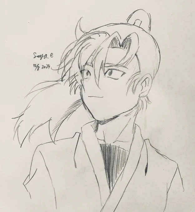 #nin_draw
善法寺伊作先輩 