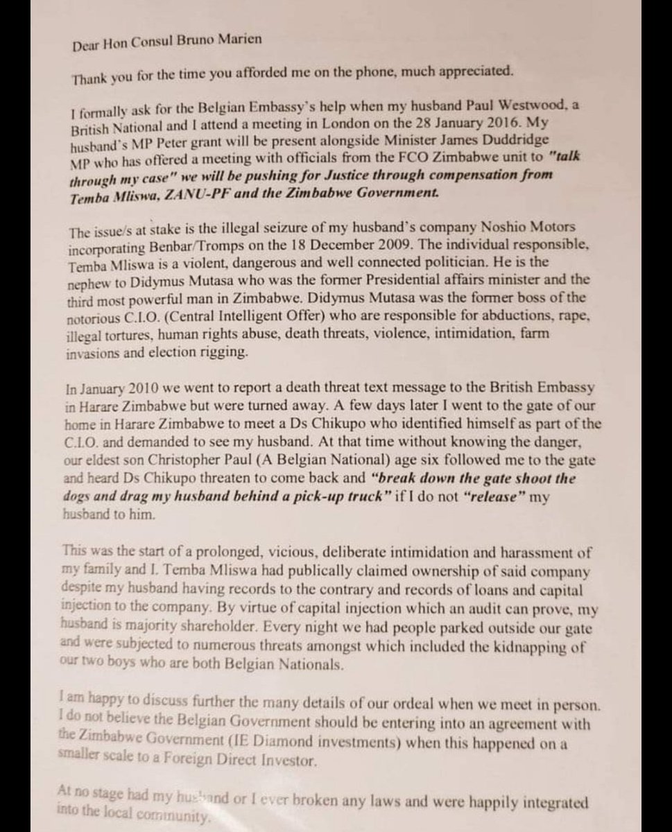 PaulPaulus13's tweet photo. "#Mliswa has shares in Aqua Crystal Afriven Pvt LtdNoshioMotors&Benbàr Manufacturing #NumberOneChoice!
🆘️#Mliswa is not❌️a Shareholder/Investor/Owner Trustee/Other...📢he illegally unconstitutionally against #RuleofLaw seized tookover extorted #assets #property #Investments🇿🇼 #Mliswa improperly used🇿🇼’s "indigenisation law" for personal gain,hiding behind Presidential Affairs Minister&very💪🏿uncle #Mutasa🇿🇼 In 2010,#Mliswa,along with Martin Mutasa-Didymus Mutasa's son,George Marere&Others spent weeks in prison after being "arrested for charges of #fraud" involving🇺🇸💰millions!#Mliswa&his5 co-accused defrauded #ZimFdi🇬🇧🇿🇲 #PaulWestwood Founder owner shareholder investor director Noshio
Motors,a registered car dealer sales, service&accessories&Benbar Manufacturing🇿🇼#Mliswa was 
detained@🇿🇼Matapi police station. Days earlier,Mliswa threatened to reveal corrupt activities by Retired Police #CGChihuri.Mliswa had✍️a letter to Chihuri accusing him of being corrupt&working with #PaulWestwood. Mliswa had said Chihuri must be brought before a "commission of inquiry" to answer questions of unlawful detention of innocent people⁉️When he was arrested Mliswa said this was all part of him being "fixed" by Chihuri for the revelations he had made🚩After being released on bail Mliswa was re-arrested&charged for crimes dating back to 2002,which inc:cases of assault&common assault, theft, public violence,contempt of court, extortion,malicious damage to property,Shop Licences Act violation, Firearms Act violation housebreaking
In court,his lawyer #Chinyama [Arrested&charged along with🇿🇼State counsel T.G.Nyasha #Colluding #Corruption #CriminalAbuseofOffice
in the #WestwoodsCase] queried why the alleged new cases took longer to be reported⁉️The🇿🇼police responded;"#Mliswa intimidated🇿🇼 police,saying he was “untouchable”. Later, the same month🆘️it was reported that after meetings between the families of #Mliswa,#Mutasa,& Chihuri,demanded✍️apology from Mliswa for accusing him of working with,&received commission from #PaulWestwood🇬🇧 #ZimInvestor 
The Right to a Fair Hearing/Trial🇿🇼
Section 69 (2) of the🇿🇼Constitution states that: "In the determination
of civil #rights🇿🇼 &obligations,every person,[inc #PaulWestwood #ZimFdi
has a #Right to a fair, speedy&public
hearing within a reasonable time before📢"independent&impartial"🚩 court, tribunal or other forum established by law."🆘️🏛🇿🇼⚖️
#SecondRepublic🇿🇼 #ReEngagement #propertyrights #humanrights #peoplesrights #Mliswa illegally unconstitutionally against #RuleofLaw seized tookover extorted #assets #property #Investments🇿🇼 
#threats Rape🇧🇪wife kidnap🇪🇺sons& Kill #PaulWestwood #Impunity