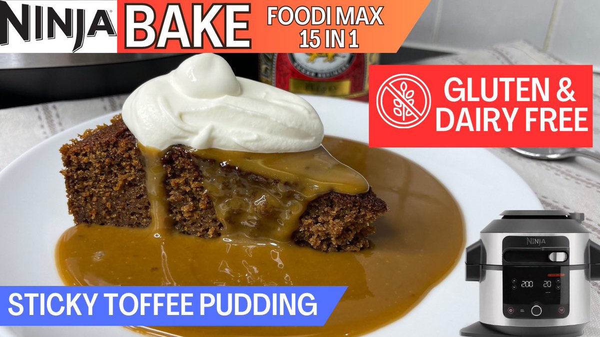 susannahsaville's tweet photo. STICKY TOFFEE PUDDING anyone ? Watch my video showing how to make this in your Ninja Foodi using the Bake function (suitable if you’re Gluten Free too)…

👀 https://t.co/fsmYRZVDSB

#stickytoffee #pudding #toffee #bake #ninjafoodi #recipe #glutenfree https://t.co/Gryj2k6wiL