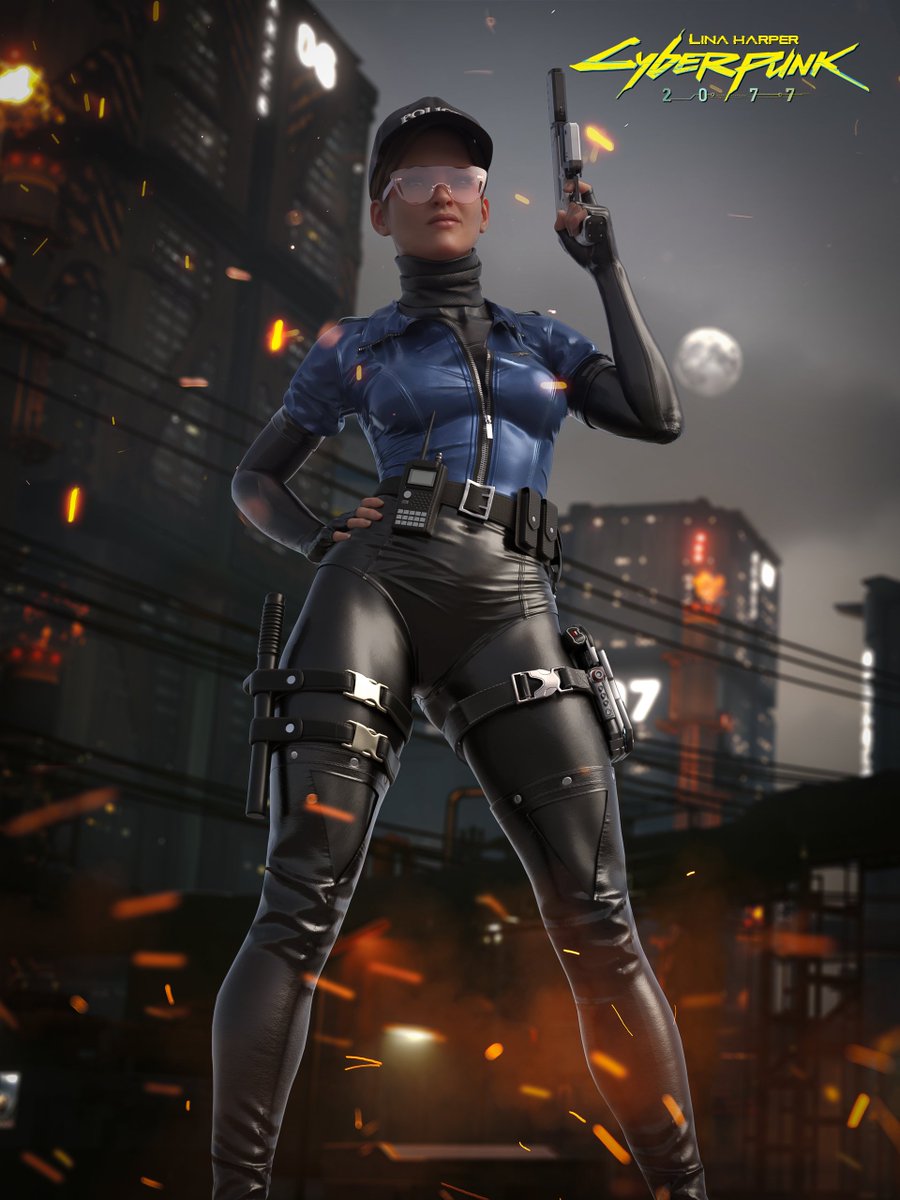 CMDR_FOSDYKE's tweet photo. Lina Harper, NCPD cop in @CyberpunkGame
#3dartwork #custom3d #characterart https://t.co/dtx35QpMOz