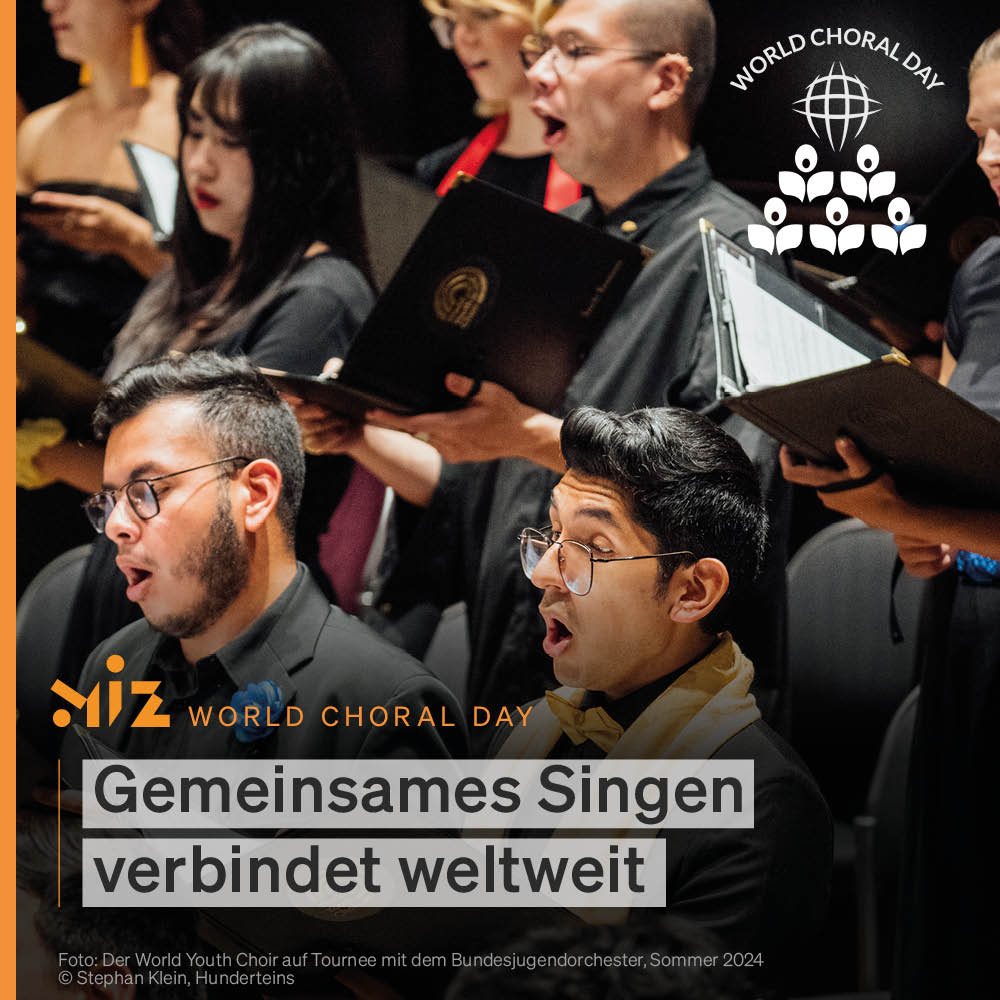 Am #WorldChoralDay singen weltweit Chöre für Frieden, Solidarität und Verständigung. Auch die Vielfalt der Amateurchöre in Deutschland zeigt: Singen verbindet vielerorts. Mit der Chorlandkarte des Deutschen Chorverbands lassen sich fast 7.000 Chöre finden. chorlandkarte.deutscher-chorverband.de