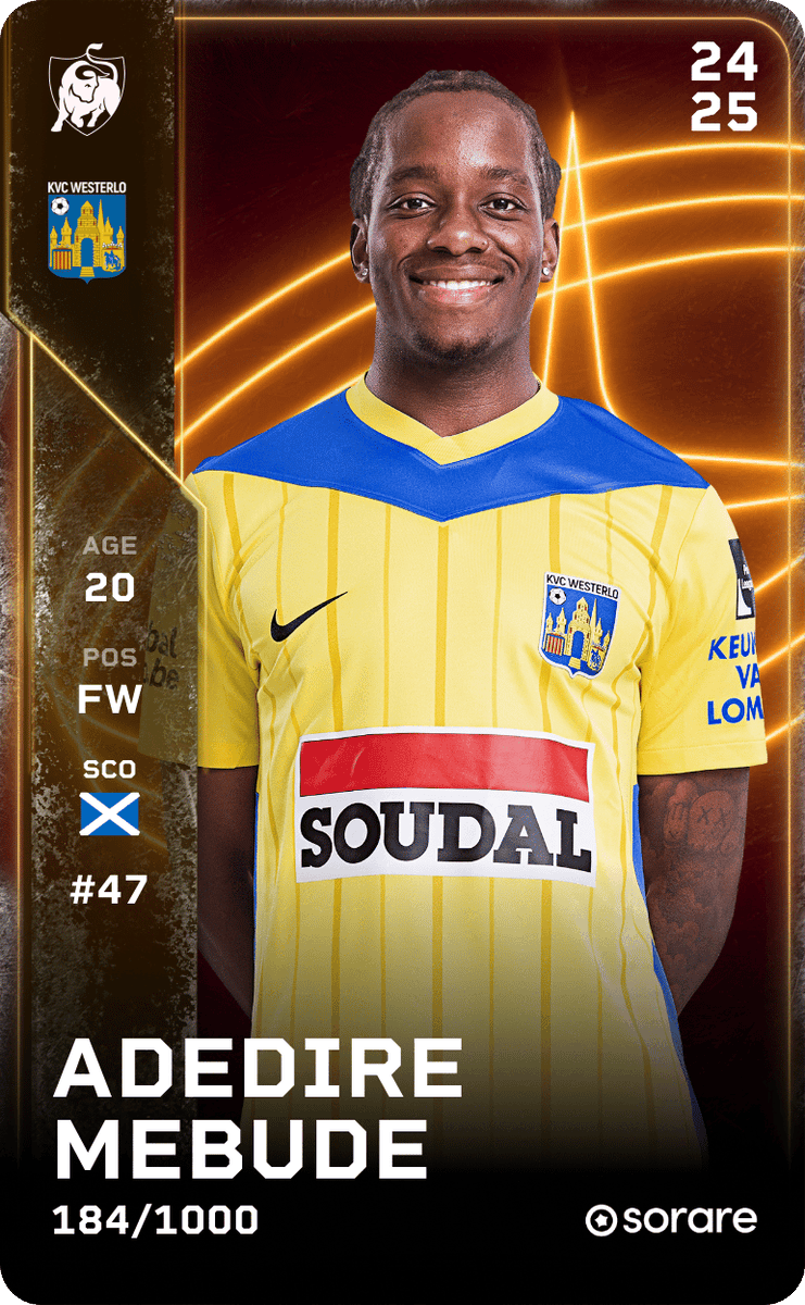 5YSiebee's tweet image. I'm giving away a 🟡Christmas Adedire Mebude 🥳

How to enter:
- Follow
- Retweet
- Tag 1 friend 

Draw in a couple of days
Goodluck 🍀

#sorare #soraregiveaway