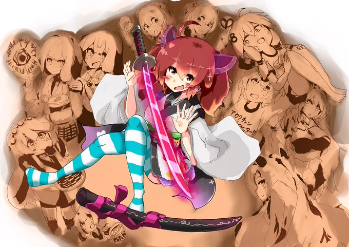 妖刀も使いこなせるきりたん可愛いね…#東北きりたん 