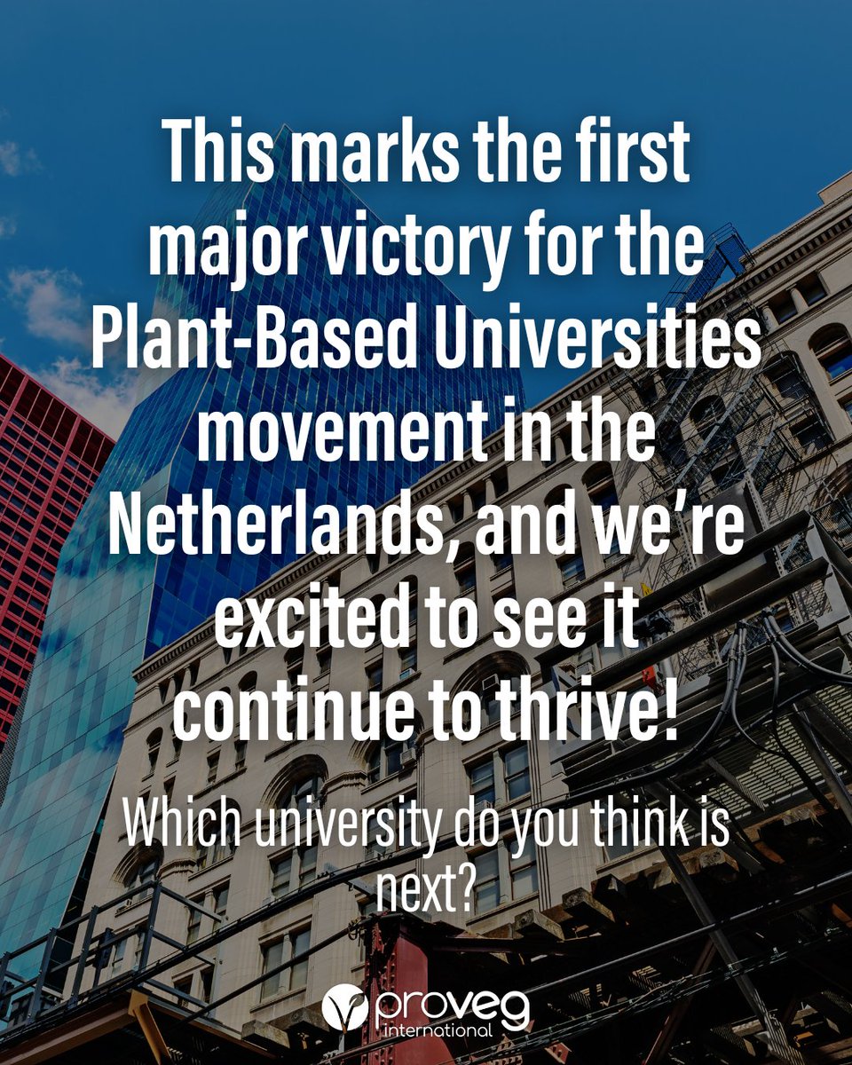 ProVeg International (@proveg_int) on Twitter photo University College Roosevelt leads the way as the first big win for <a href="/plantbasedunis/">Plant-Based Universities</a> in the Netherlands! 馃嚦馃嚤 With 70% support for fully plant-based events, it鈥檚 a bold step for sustainability. 馃實 Let鈥檚 hope more universities follow!
#PlantBasedUniversities #ClimateAction University College Roosevelt leads the way as the first big win for <a href="/plantbasedunis/">Plant-Based Universities</a> in the Netherlands! 馃嚦馃嚤 With 70% support for fully plant-based events, it鈥檚 a bold step for sustainability. 馃實 Let鈥檚 hope more universities follow!
#PlantBasedUniversities #ClimateAction