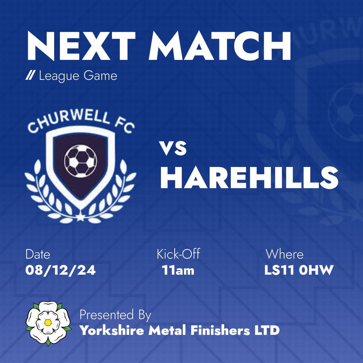 ChurwellFC's tweet image. ๐๐๐ ๐๐๐๐ ๐๐ ๐๐
Millshaw has closed its roof and this morningโs game is on ๐๏ธ
