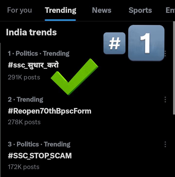 लाखों मेहनती छात्रों का भविष्य दांव पर है।

एक ही Centre से इतने बच्चों का चयन, क्या यह इंसाफ है?

हमारी मांगें:

1.स्कैम की जांच और कट-ऑफ में संशोधन।
2.SSC के परिणाम पारदर्शी हों।
3.ऑनलाइन Centres में धांधली की जांच हो।

हमारा हक चाहिए!
#SSCCGL2024 #ssc_सुधार_करो
