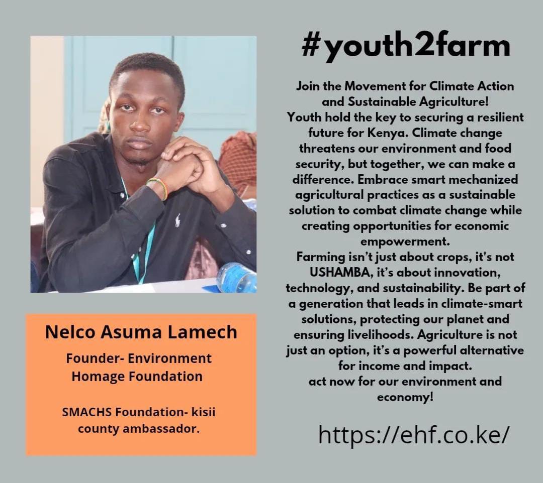 NelcoLamech's tweet photo. Empower your future and fight climate change! Embrace agribusiness and smart farming practices to boost food security, create jobs, and protect our planet. Youth can lead the green revolution today! https://t.co/wyHqXMIcSb