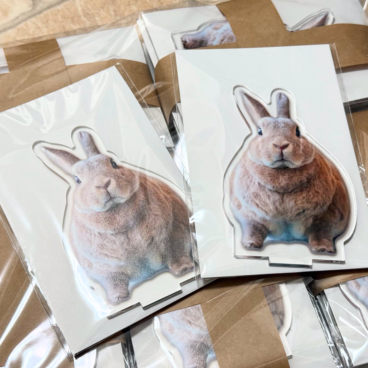 Time_is_Bunny's tweet photo. お待たせしました！
oliveさんコラボのアクリルスタンドが昨日入荷しました🐰
単品で予約ご購入いただいた方には発送完了しております。

カレンダーとアクリルスタンドは予約分以外に少し多めに発注しておりますので、まだminneにてご購入可能です🐰

https://t.co/gNiS68hTZG https://t.co/EJ8jCtpIy9