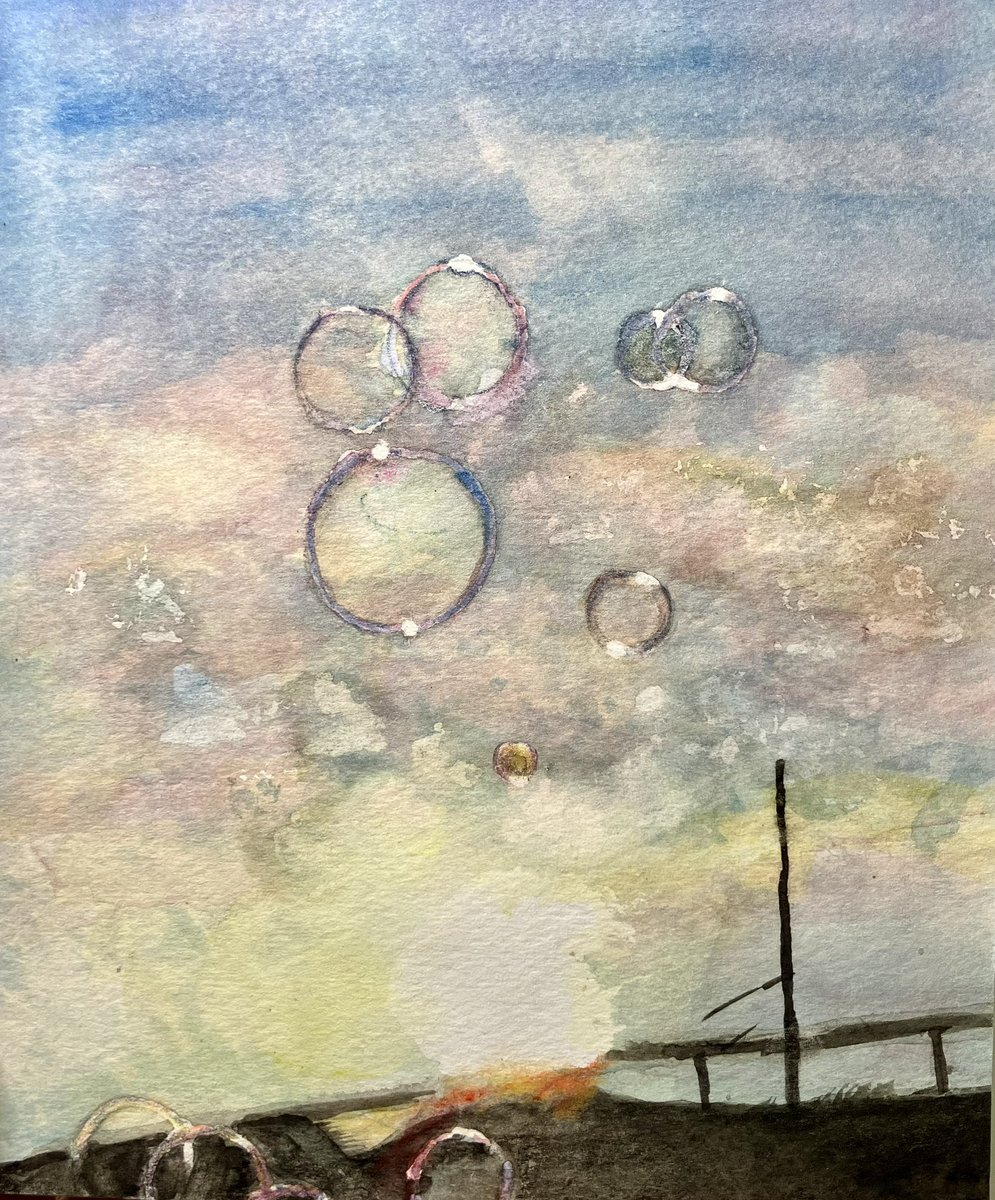 murofushi_'s tweet photo. #絵　#水彩画　#シャボン玉　#watercolor https://t.co/PgdT0AbisY