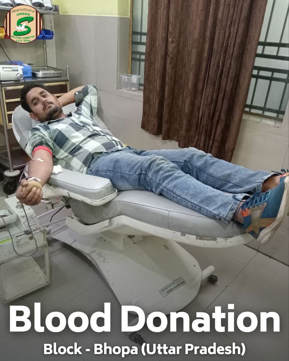 GreenSwelfares's tweet photo. A pint of blood🩸can create miracles—one life at a time! With hearts full of compassion and a spirit of selfless service, Shah Satnam Ji Green ‘S’ Welfare Committee volunteers inspired by Saint Dr. MSG Insan recently stepped forward to donate blood for patients in urgent need. Their generosity proved that humanity thrives when we give a part of ourselves for others. Your donation isn't just blood—it's hope, life, and a future for someone in despair. 

#GiftOfLife #BloodDonation #LifeSaver #TrueBloodPump