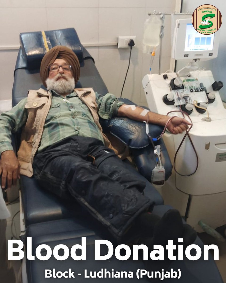 GreenSwelfares's tweet photo. A pint of blood🩸can create miracles—one life at a time! With hearts full of compassion and a spirit of selfless service, Shah Satnam Ji Green ‘S’ Welfare Committee volunteers inspired by Saint Dr. MSG Insan recently stepped forward to donate blood for patients in urgent need. Their generosity proved that humanity thrives when we give a part of ourselves for others. Your donation isn't just blood—it's hope, life, and a future for someone in despair. 

#GiftOfLife #BloodDonation #LifeSaver #TrueBloodPump