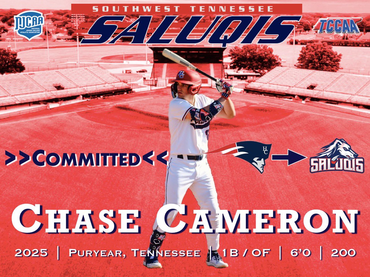 I am blessed to say that I will be continuing to play baseball at Southwest TN Community College. I am excited for this opportunity to continue to develop and work back fully towards 100% and work to excel towards my initial goals. I first want to say thank you to my lord and