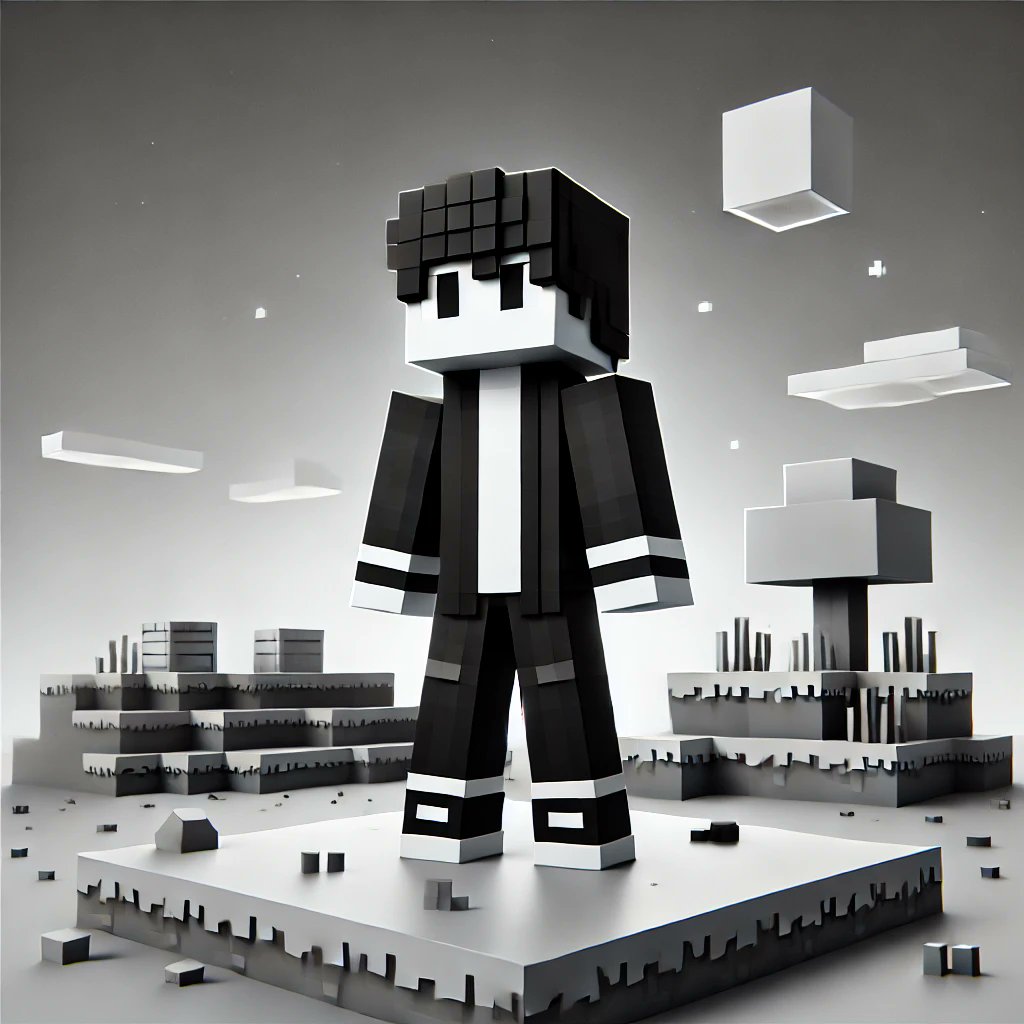 31er_tv's tweet photo. Klare Linien, klare Mission: Mit meinem Skin blockweise die Welt erobern. Schwarz-weiß, aber nie langweilig. 🛠️ 
https://t.co/0uVVppHTSd
#MinecraftVibes #GamingArt #StreamReady #gaming #twitch https://t.co/D6avkAnNmk