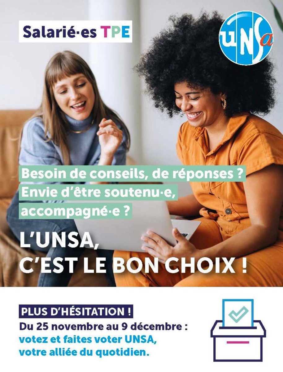 lucfarre's tweet image. Il est encore temps de voter ou de faire voter #UNSA #TPE  @UNSA_officiel