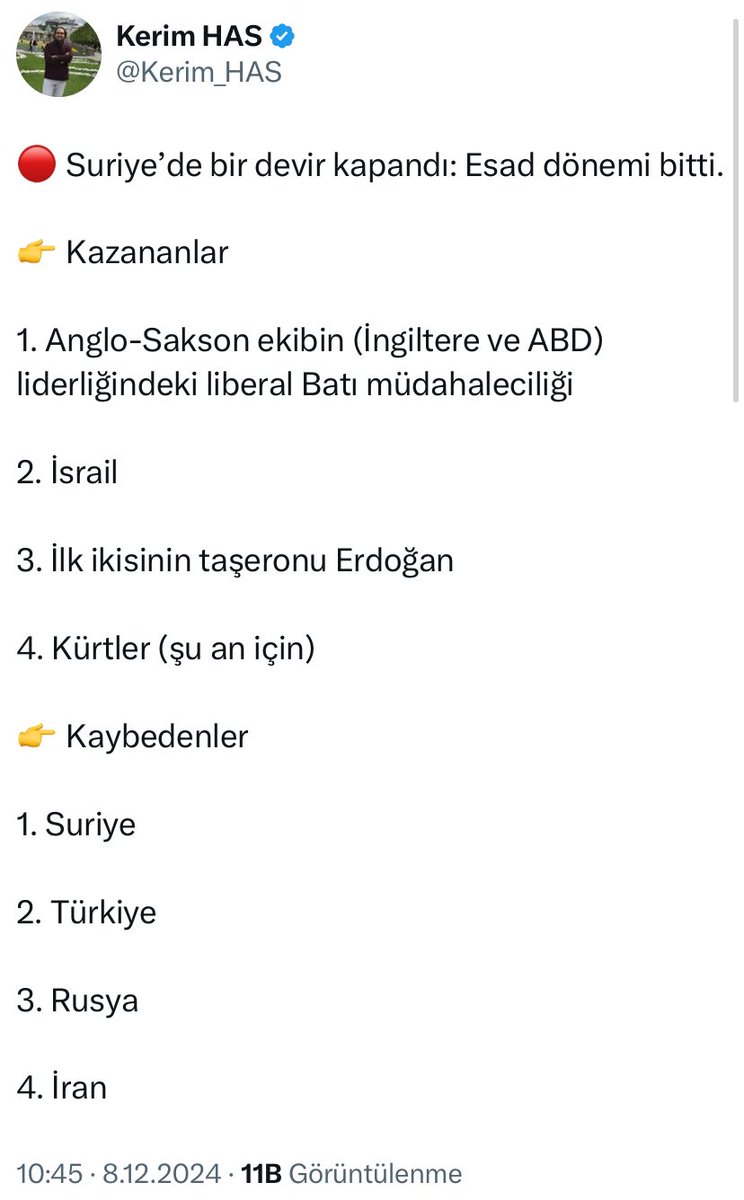 Hahahah keyiften dört köşeyim.Akşama doğru İrancı arkadaşlarımı arayıp onlara teselli vereceğim. “ Aslında siz kaybetmediniz, çünkü kazanmadınız.Fakat biz kazandık” diyeceğim”