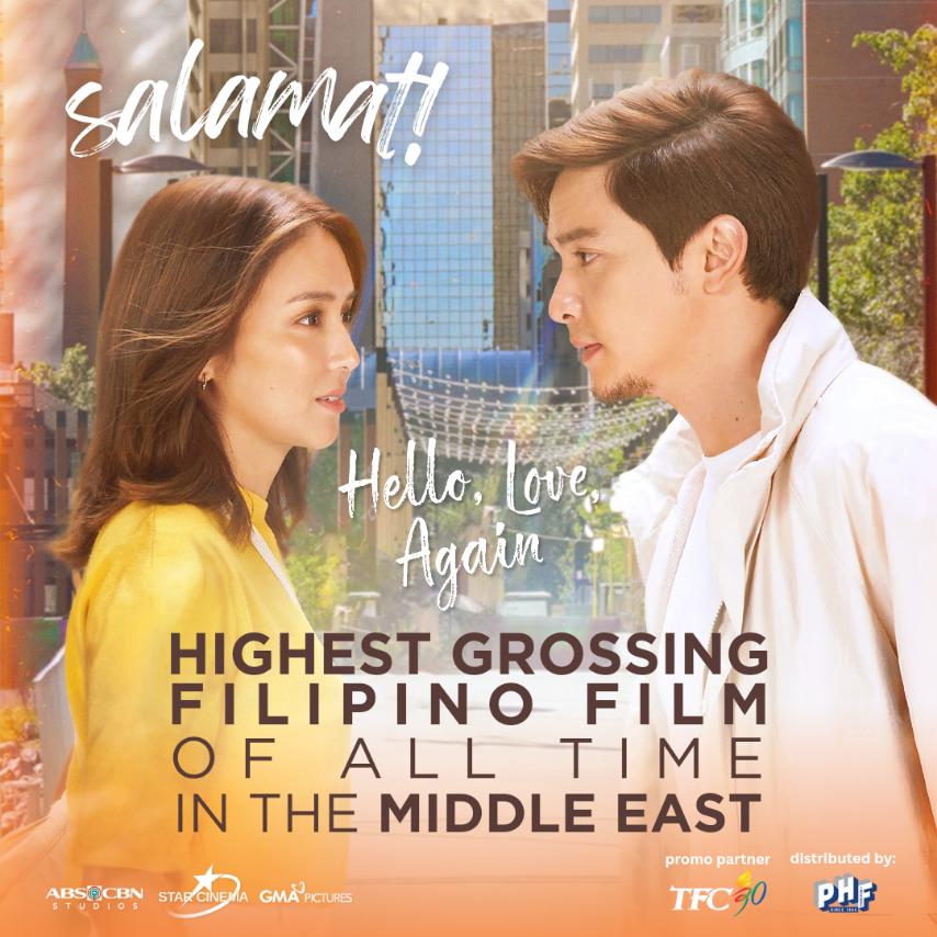 Thank you for the overwhelming love and support, MIDDLE EAST!🇦🇪 💛💙

We feel your joy and we are so grateful that you found your home with us! 🫶

#HelloLoveAgain NOW SHOWING IN THEATERS ACROSS THE MIDDLE EAST! ✈️