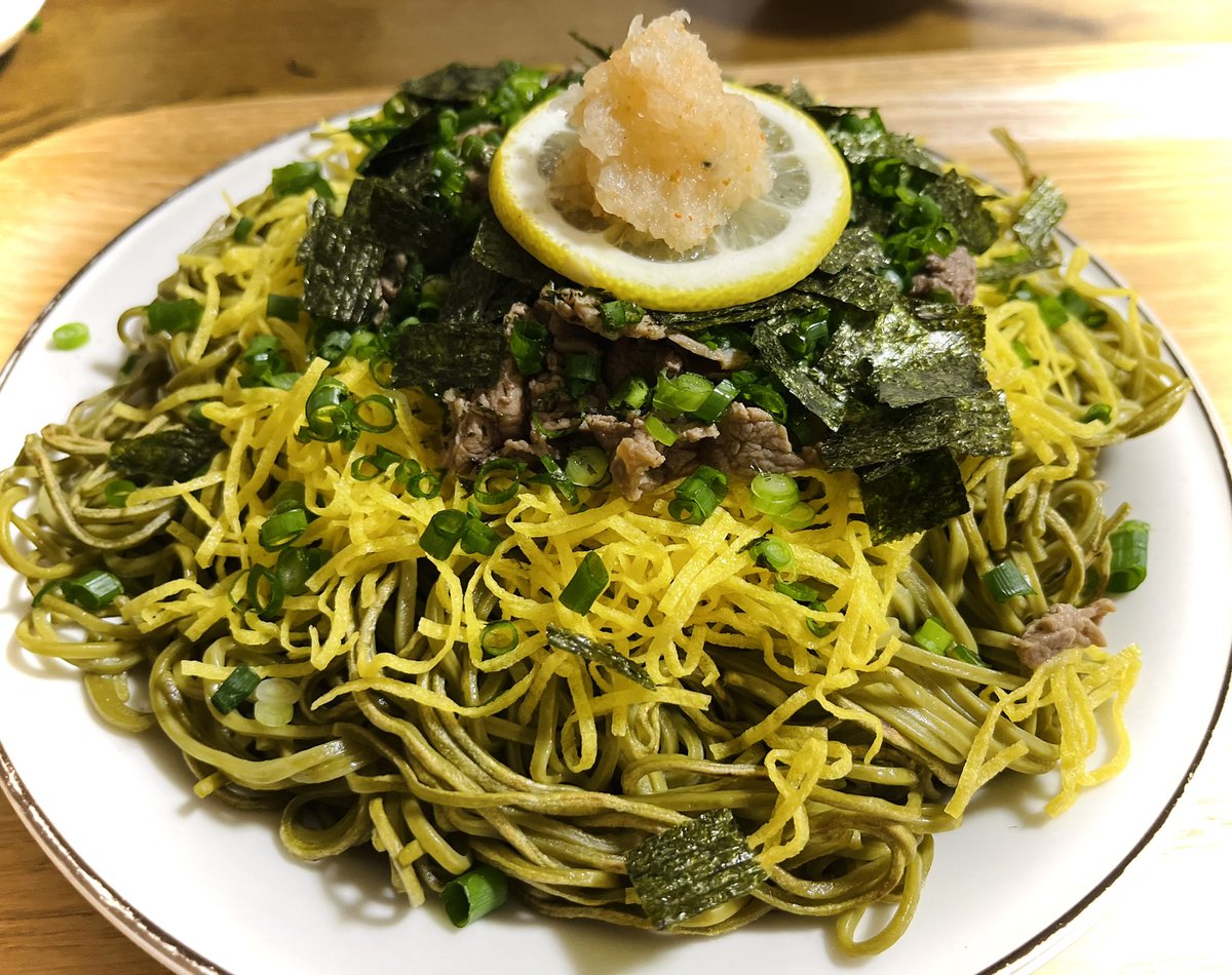 Liv_Kopper's tweet photo. おうちで山口名物瓦そばを初めて作った🍽️ https://t.co/kFMPo36yl6