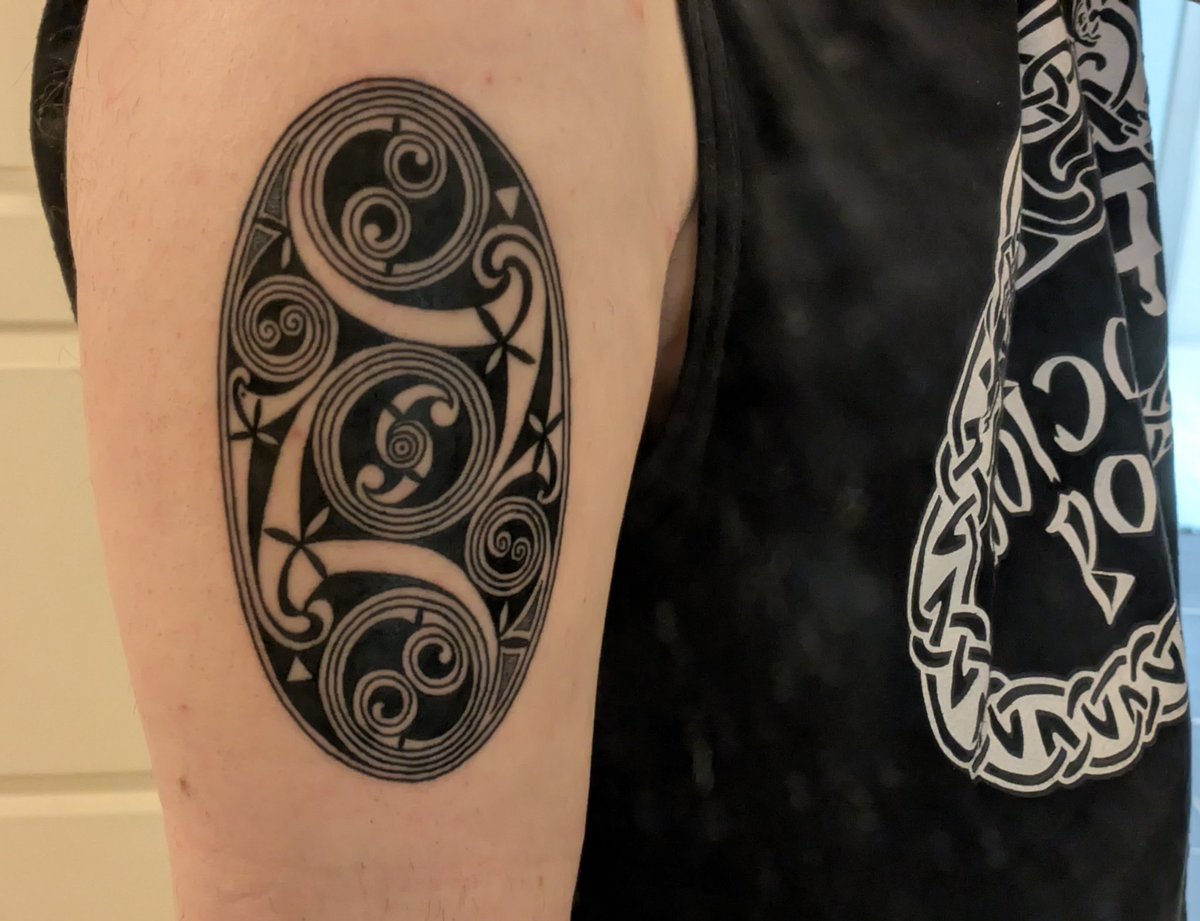 Had a thing done yesterday! 
Massive  thanks to Charlotte at Sacred Flame Tattoo (not on here but check out her Facebook) for a beautiful piece of Celtic art - if you're in the Notts area &amp; looking for a talented tattoo artist  I would wholeheartedly recommend you give her a call