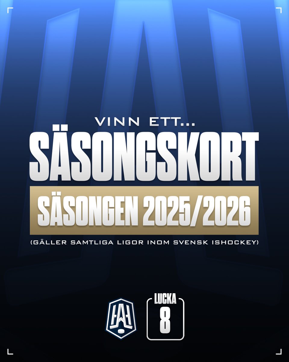 Sugen på hockey hela nästa säsong – gratis? 🎟️

Kika in på vår Instagram och delta i tävlingen för chansen att vinna ett säsongskort till säsongen 2025/26!