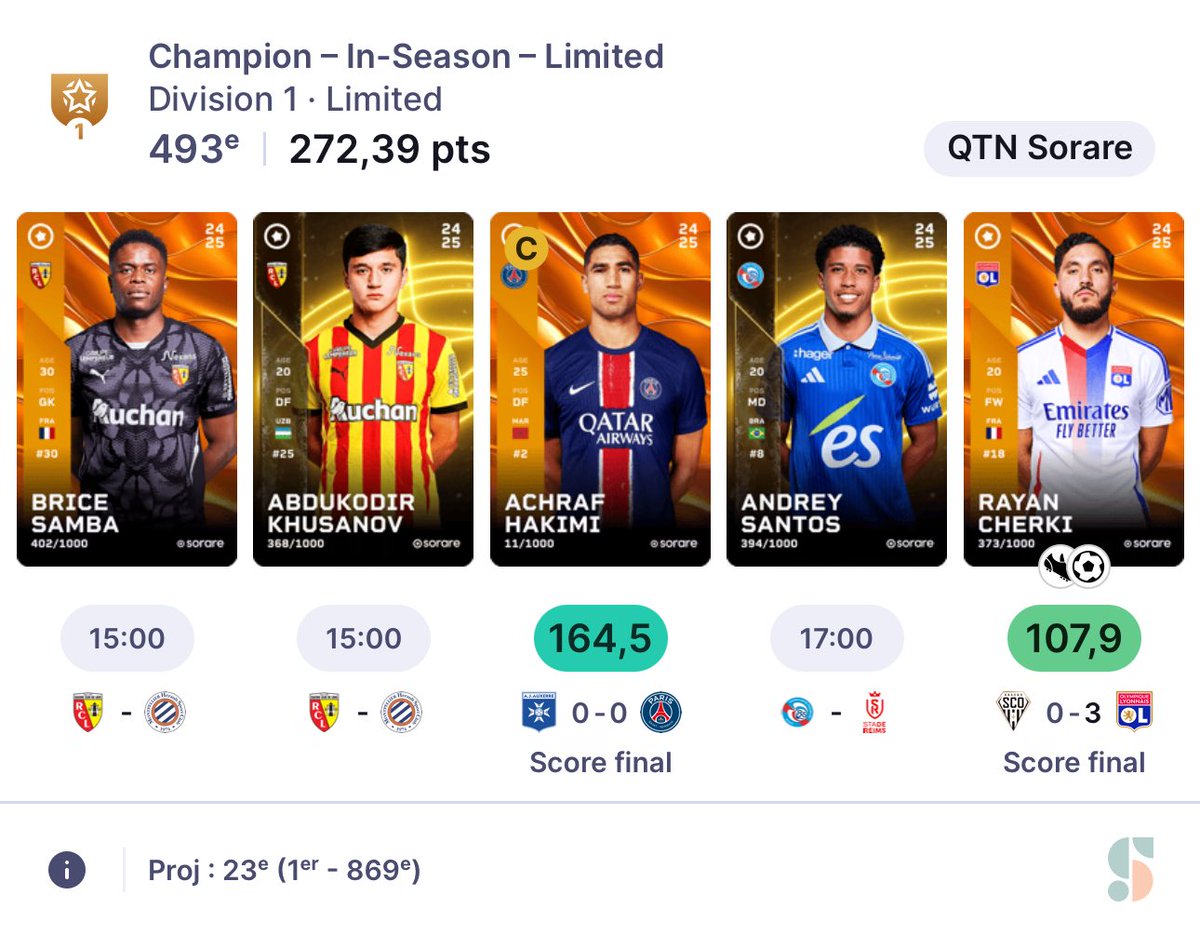 🎁 2ème Giveaway #Sorare du jour 🎅🏼 

Si Lens réalise le CS aujourd’hui j’offre la carte In-Season de Kohlert (Def challenger L5 de 68 ; L15 de 62) parmi les 💙 de ce tweet (bien follow <a href="/QTNSorare/">QTN</a> pour être éligible) 

🍀 Bonne chance à tous et vibrons ensemble avec ma Champion