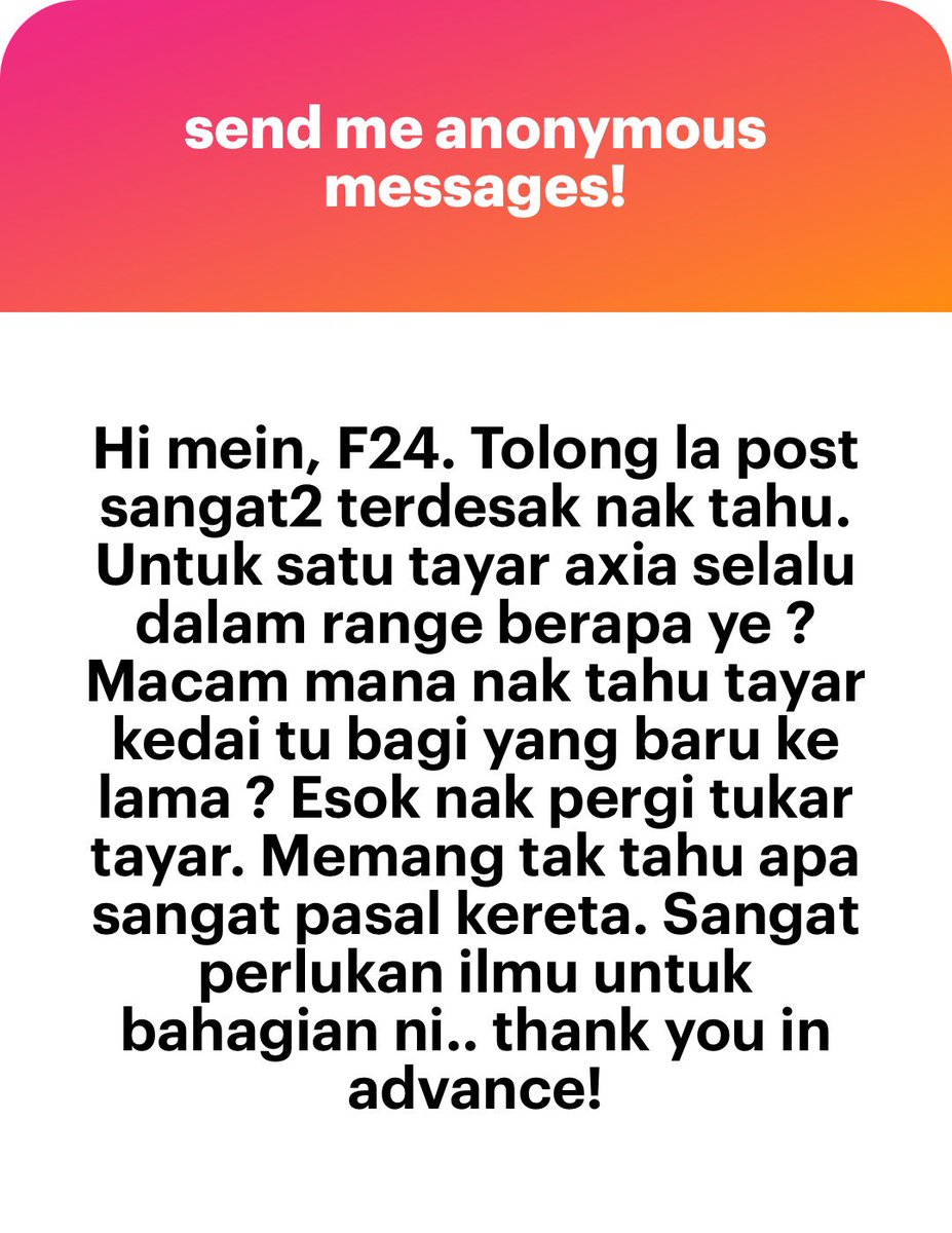 meinmokhtar's tweet photo. Axia pakai size 14 kan. Cmni ja anon. Ang pergi kedai, ang cakap nak toyo cr1 size 14. Harga 150-170 cmtu satu. Tanya dia nak tayar tahun 2024. Kalau dapat harga tu proceed ja. Tiub tukar baru. Alang alang buat sekali alignment balancing. https://t.co/noRrR849Cy