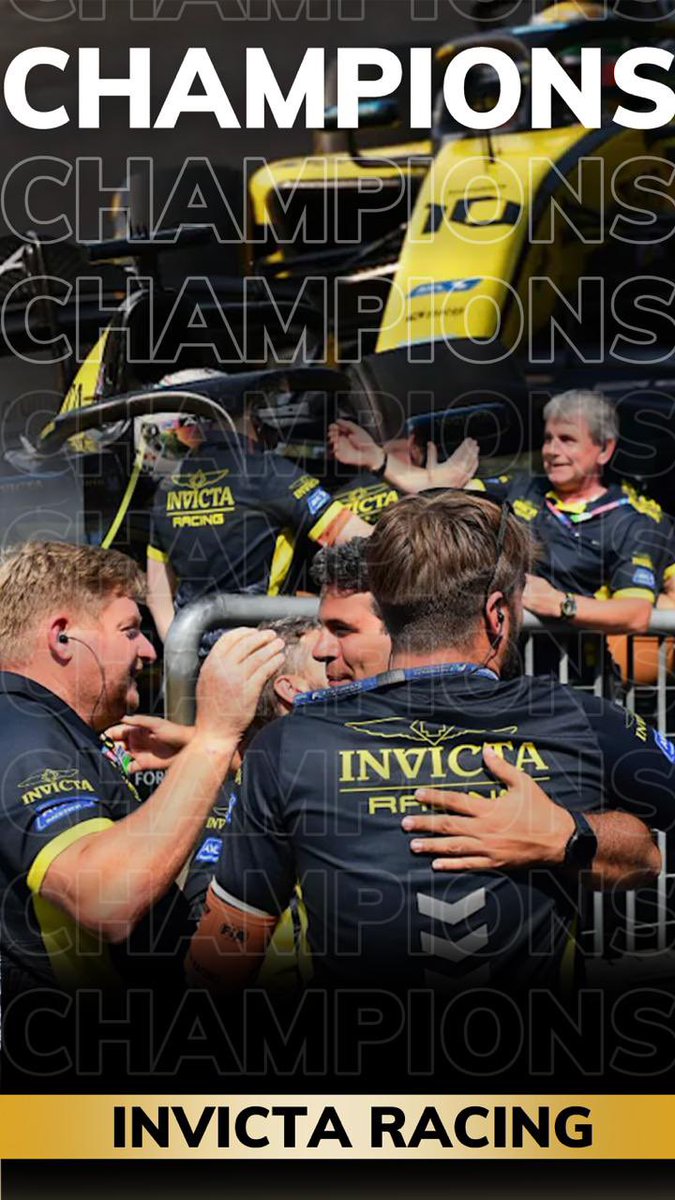 insidef2's tweet photo. 👑🇬🇧 INVICTA RACING ARE THE 2024 FORMULA 2 TEAMS’ CHAMPIONS! 

🥳 Congratulations, @InvictaRacing on an amazing season! 👏👏

#F2 #Formula2 #RoadToF1 #AbuDhabiGP https://t.co/UJo1pTRFsU