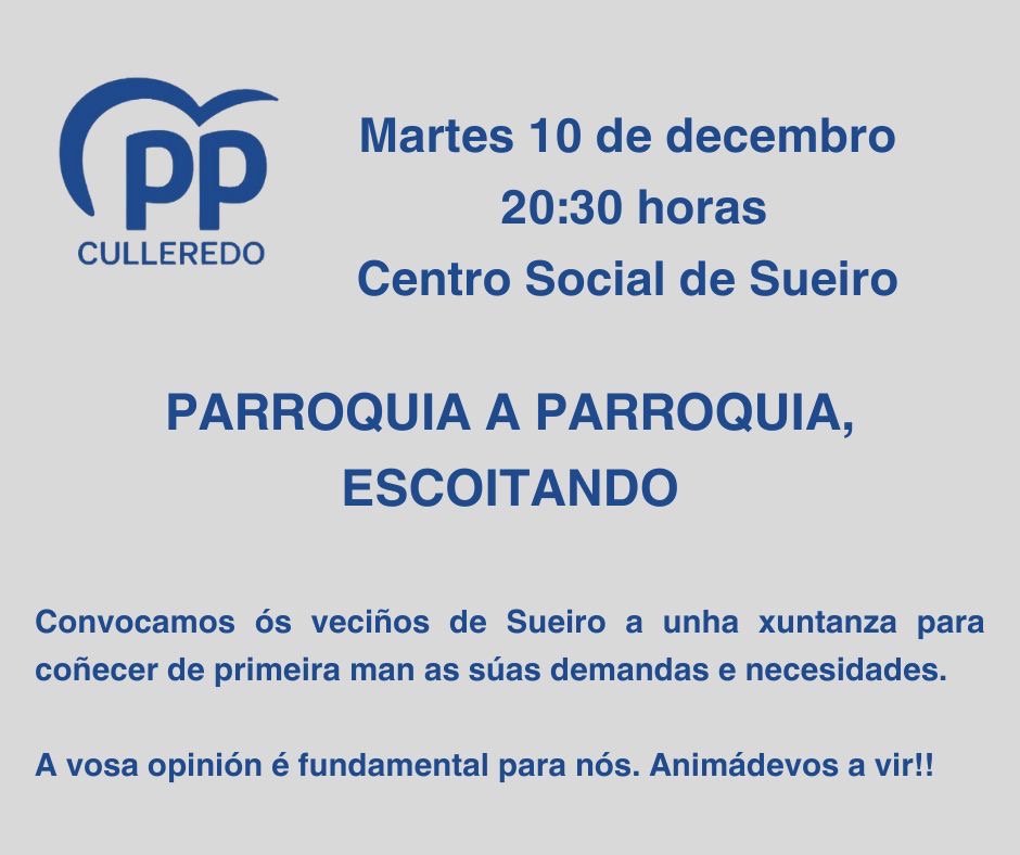 alealeks1's tweet photo. Queridos @PP__Culleredo @IzaskunGarciaPP
Mi turno de trabajo no me permite asistir a la xuntanza con los vecinos de Sueiro el día 10 de diciembre. Si son tan amables de facilitarme un medio de contacto con ustedes, podría comunicarles mis demandas y necesidades. Un saludo. https://t.co/gPtRIgrAiW